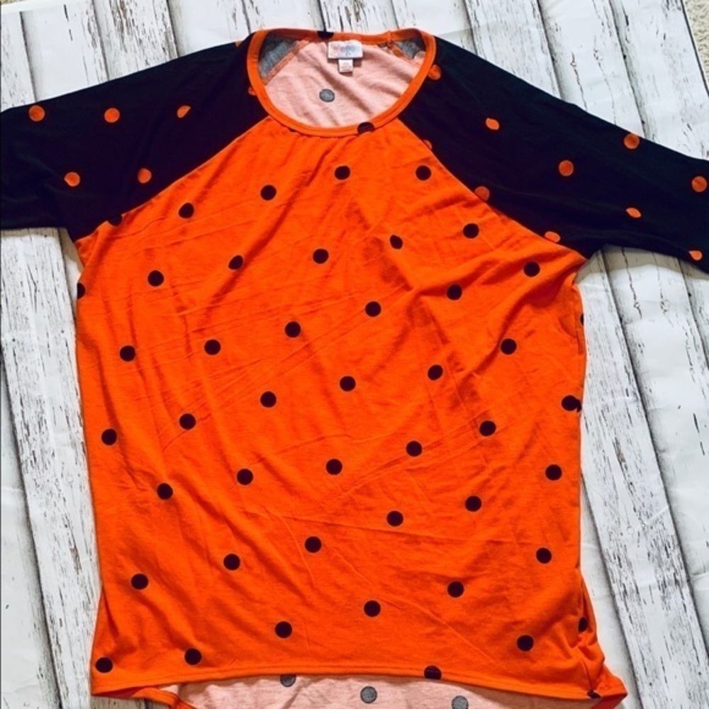 LuLaRoe Orange and Black Irma-XS **E408**